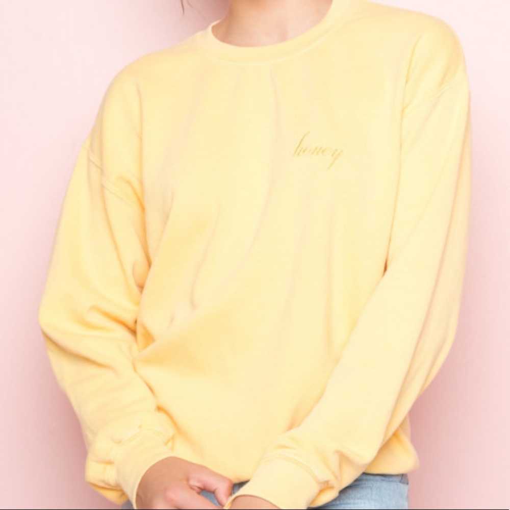 BRANDY MELVILLE - Yellow Erica “Honey” Sweatshirt